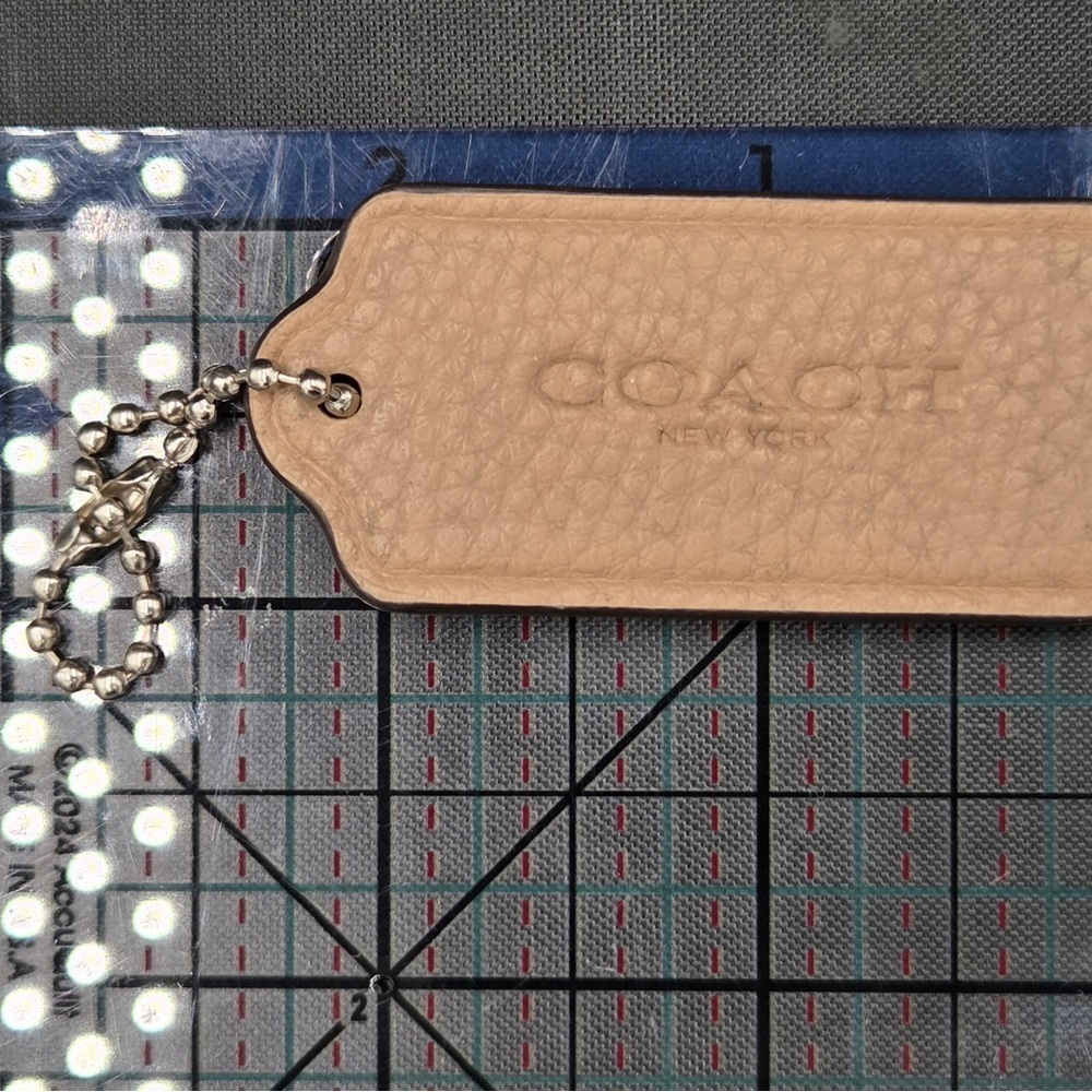 Coach Tan Leather Tag